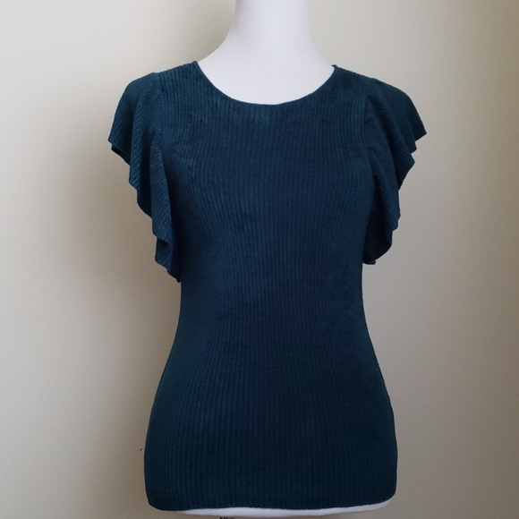 Free People ruffle sleeve top - Picture 2 of 8